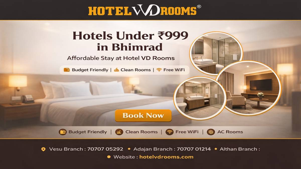 Hotels Under 999 in Bhimrad: Affordable Stay at Hotel VD Rooms Hotels Under 999 in Bhimrad: Affordable Stay at Hotel VD Rooms