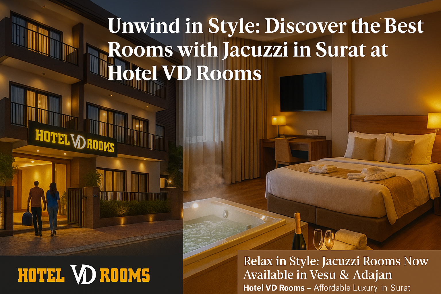 Choose Rooms with Jacuzzi in Surat at Hotel VD Rooms?