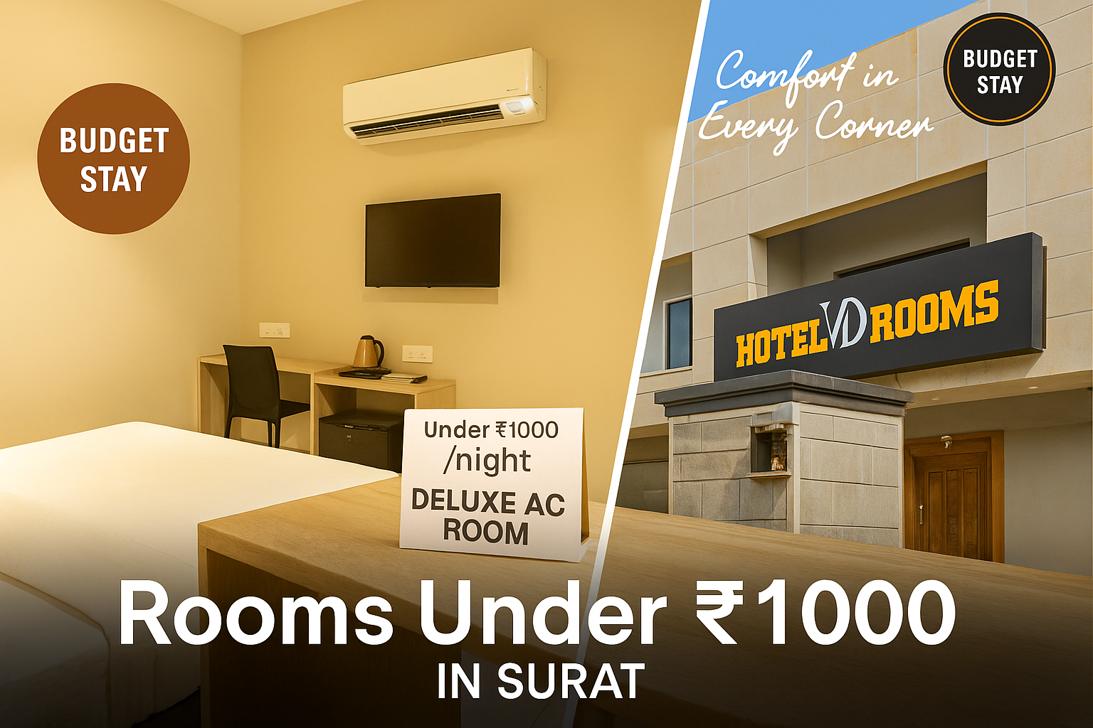 Why Choose Hotel Rooms Under ₹1000 in Surat