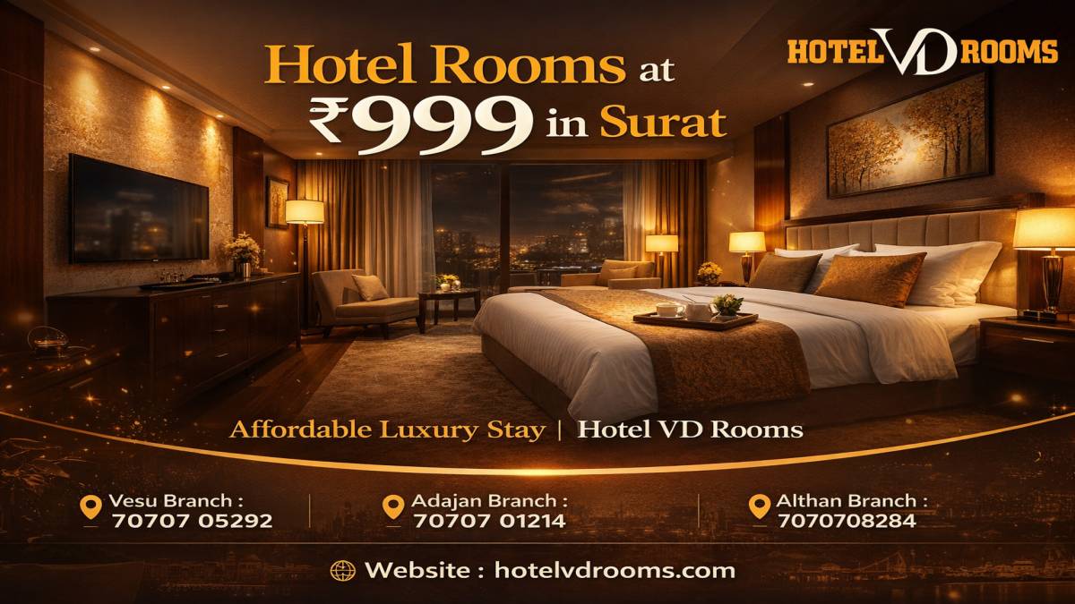 Hotel Rooms at 999 in Surat Near Popular Areas Hotel Rooms at 999 in Surat Near Popular Areas