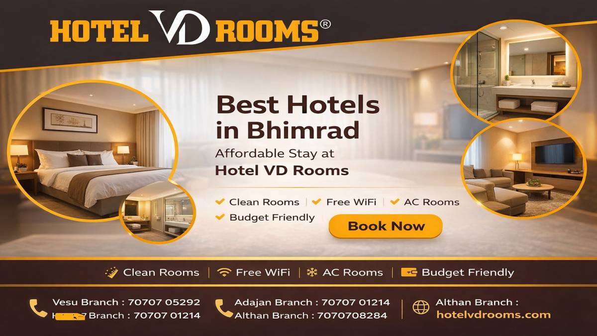 Best Hotels in Bhimrad: Affordable and Comfortable Stay at Hotel VD Rooms