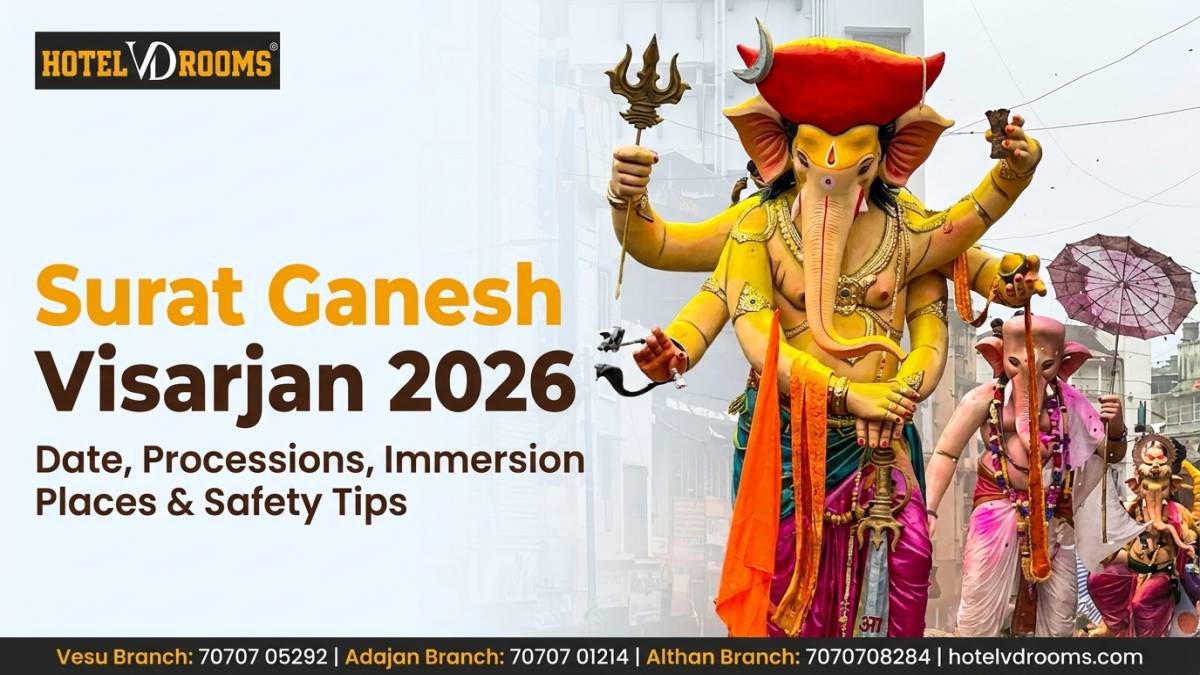 Surat Ganesh Visarjan 2026: Date, Processions, Immersion Places, Safety Tips & Best Hotels